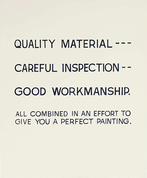 John Baldessari Quality Material 1966-8