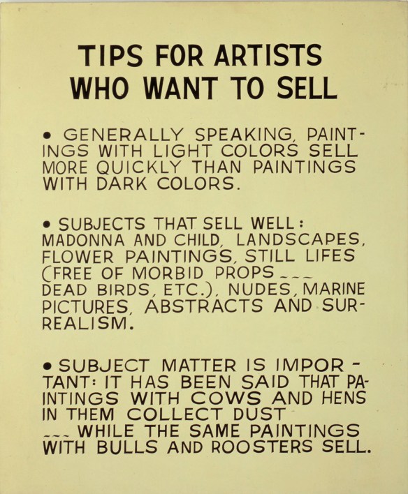 John Baldessari - Tips for Artists