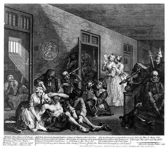 Hogarth Rakes Progress etching 8