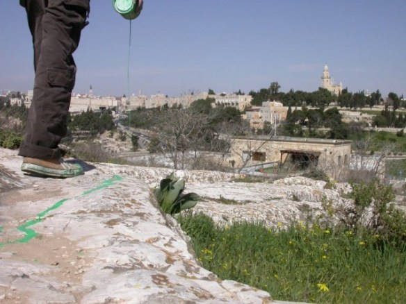 Francis Alÿs, Green Line, 2004